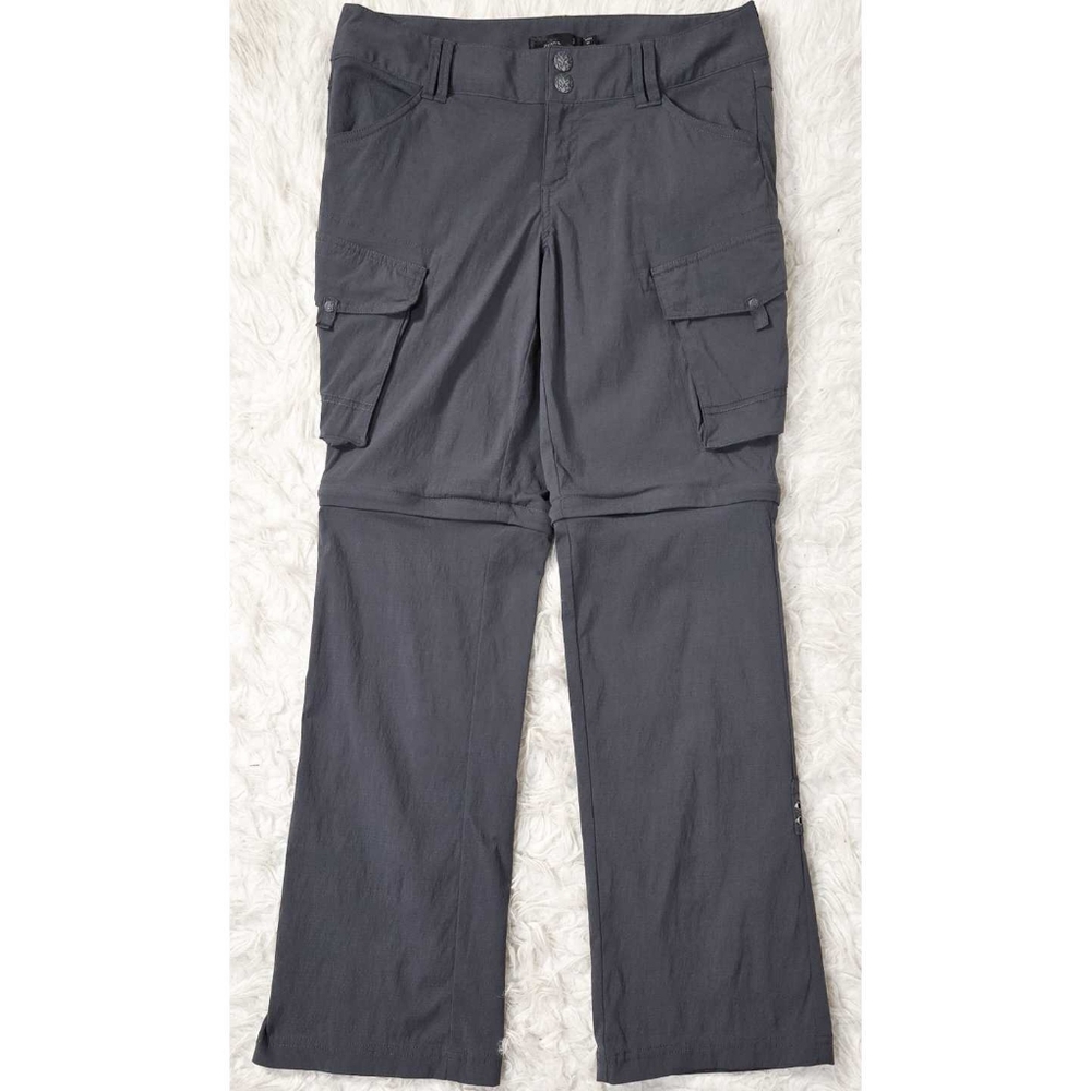 Prana Cargo Zip Off Convertible Hiking Pants Shorts Gray Outdoors Gorpcore